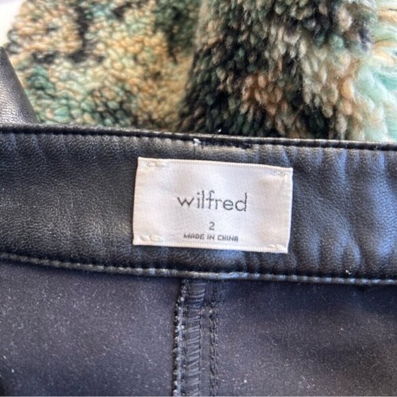 Wilfred Aritzia rebel pant High-waisted Vegan Leather pants Black Size 2 - Picture 6 of 6